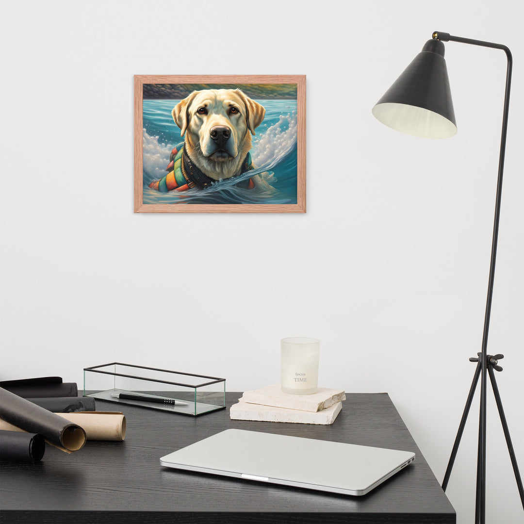 Framed poster-Labrador Retriever V4