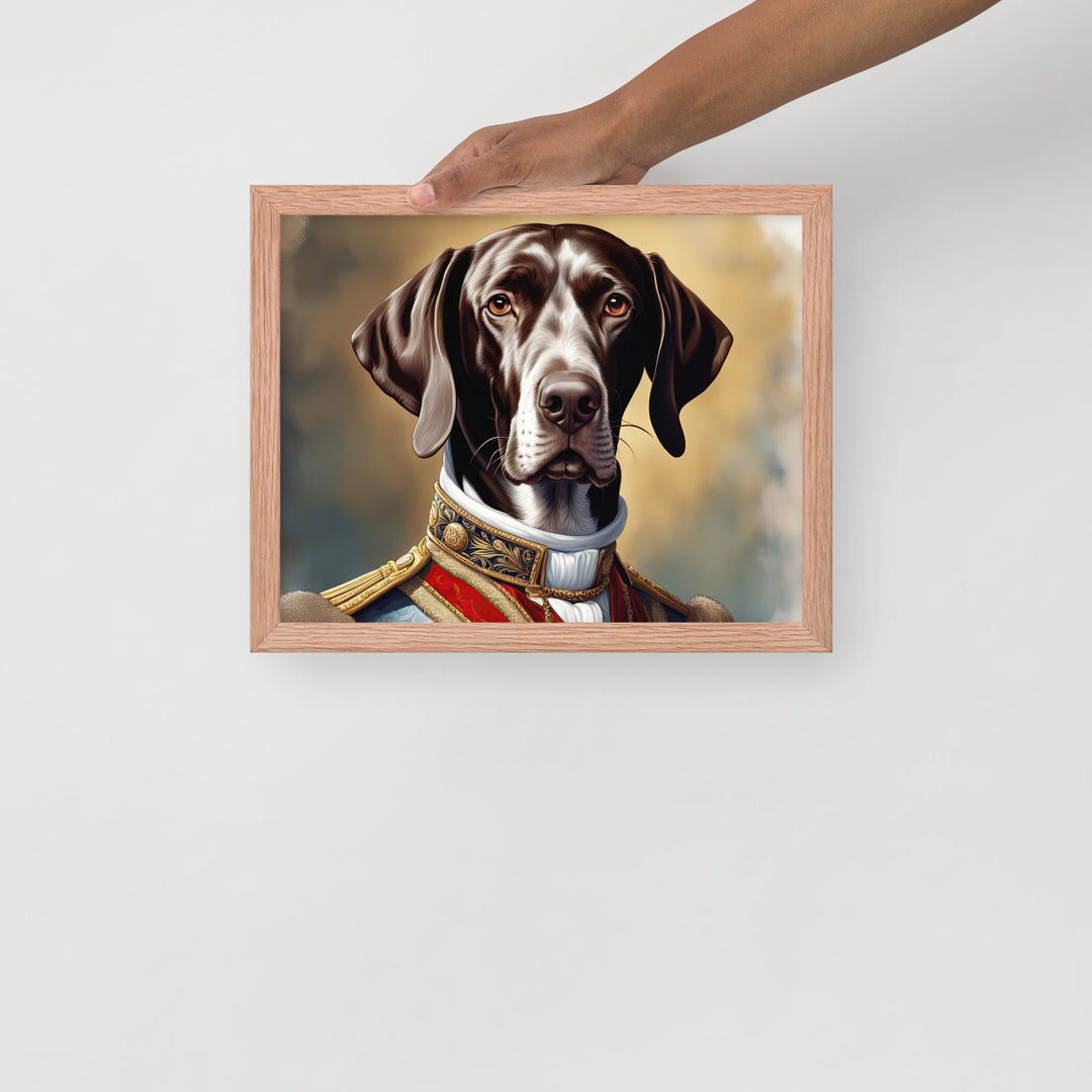 German Shorthaired Pointer- Framed poster v4