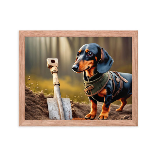 Dachshund- Framed poster v4