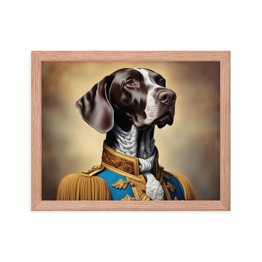 German Shorthaired Pointer- Framed poster v2