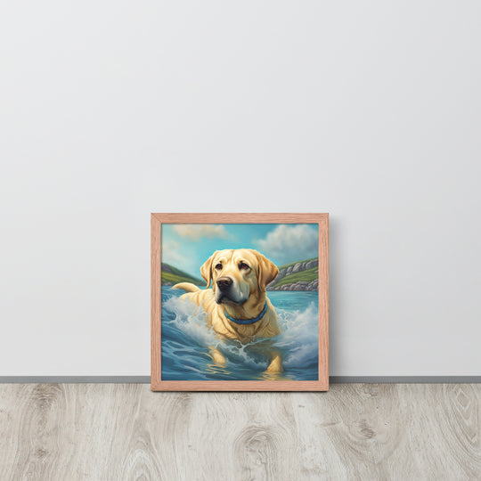 Framed poster-Labrador Retriever V2