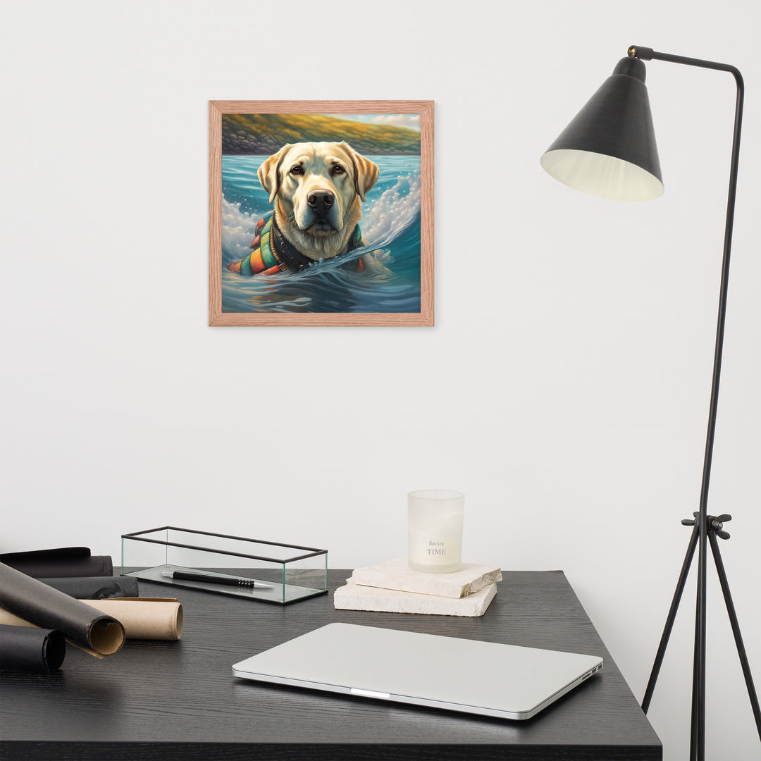 Framed poster-Labrador Retriever V4