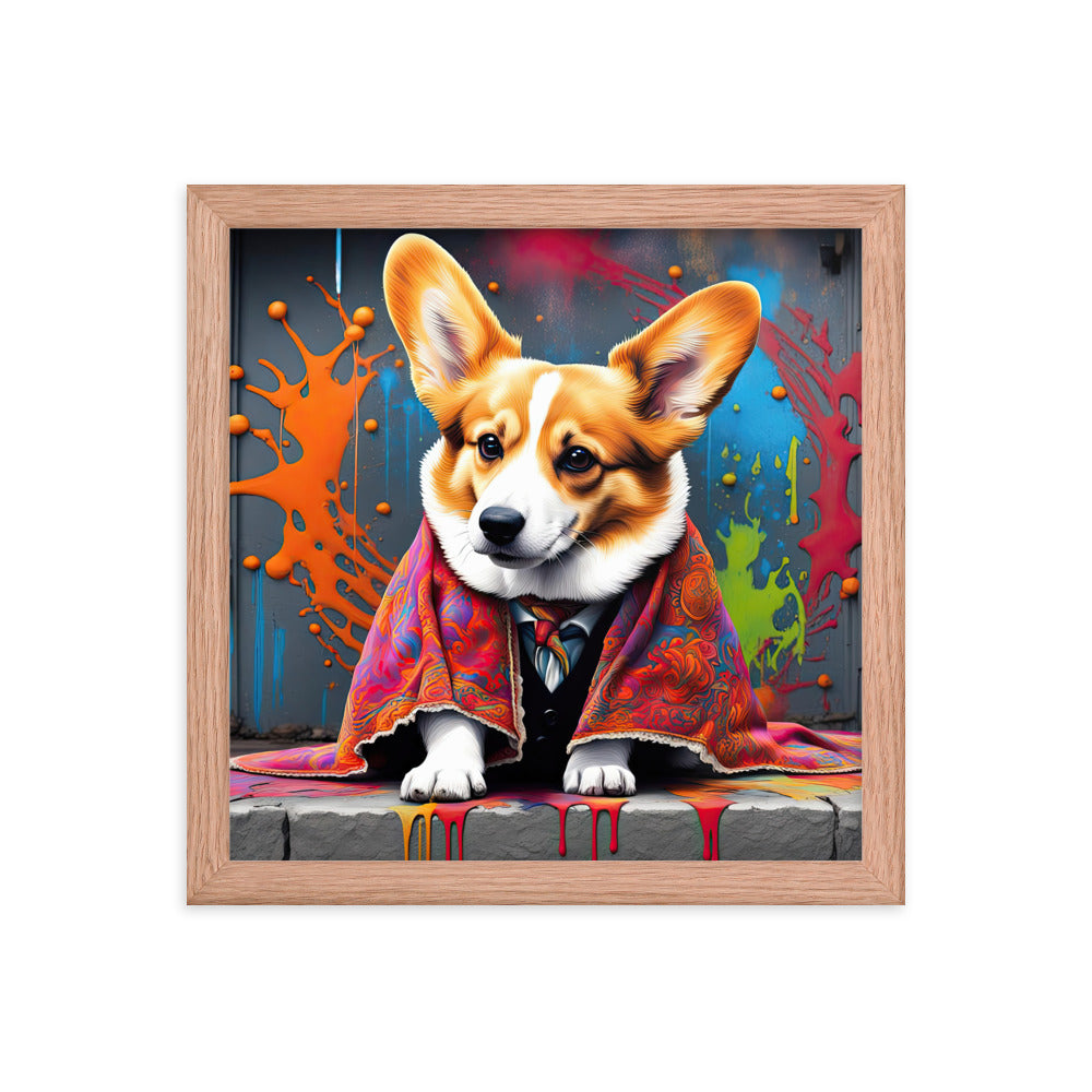 Pembroke Welsh Corgi- Framed poster v3