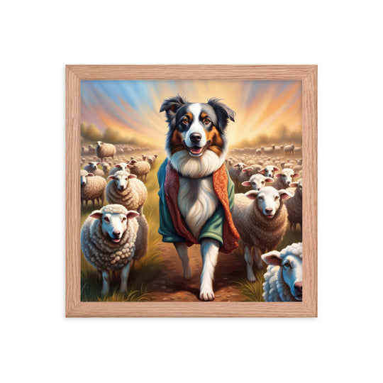 Australian Shepherd- Framed poster