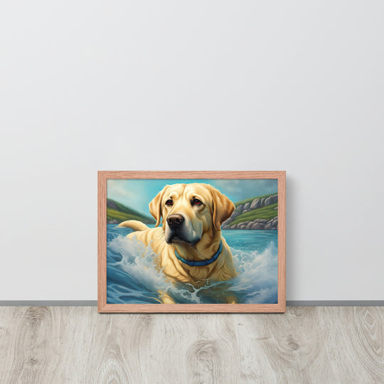 Framed poster-Labrador Retriever V2