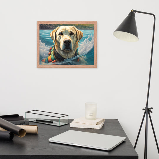 Framed poster-Labrador Retriever V4