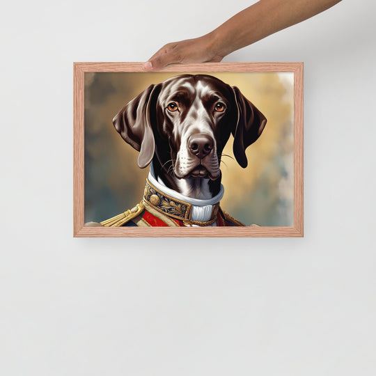 German Shorthaired Pointer- Framed poster v4