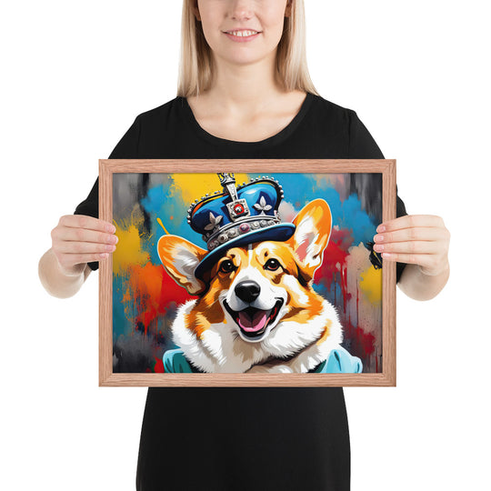 Pembroke Welsh Corgi- Framed poster v2