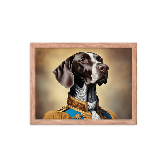 German Shorthaired Pointer- Framed poster v2