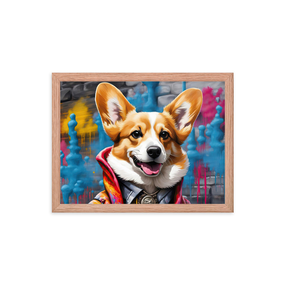 Pembroke Welsh Corgi- Framed poster v5