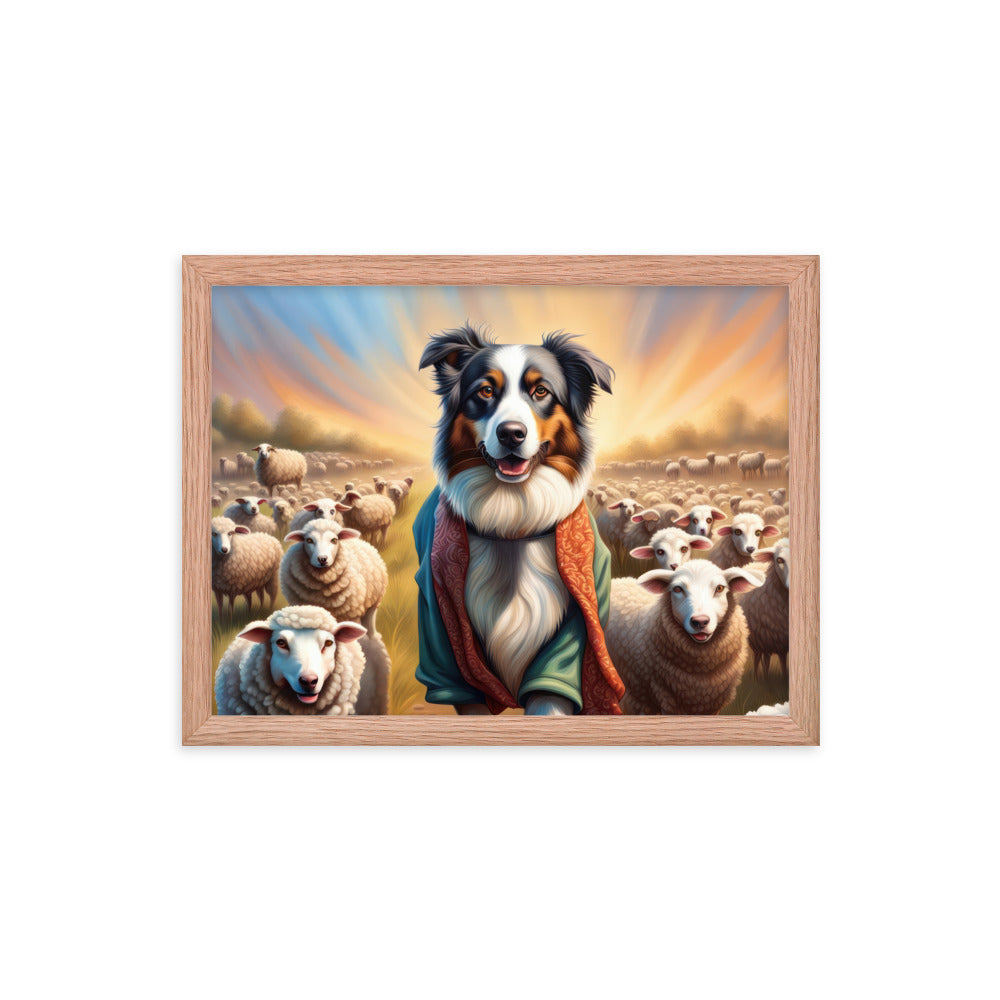 Australian Shepherd- Framed poster