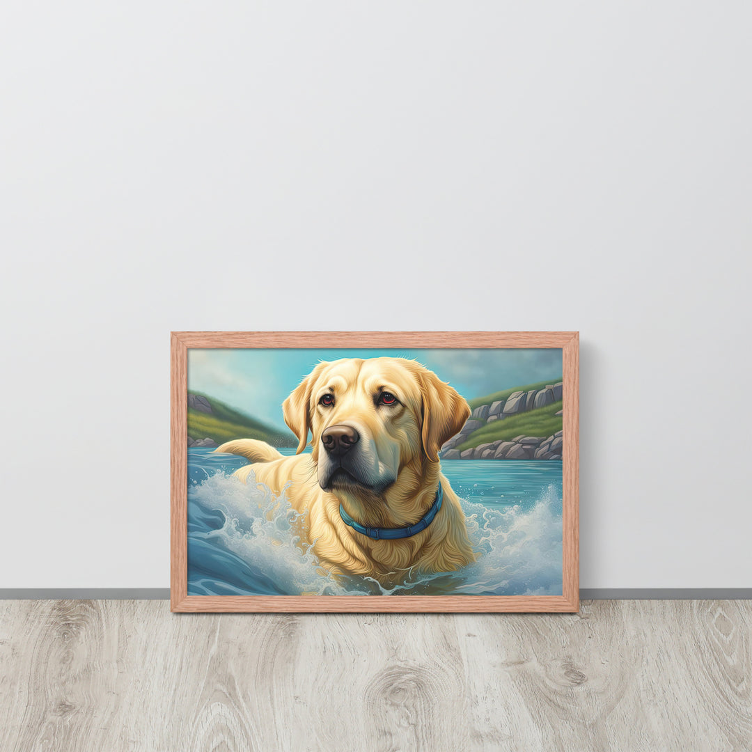 Framed poster-Labrador Retriever V2