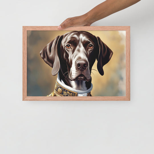 German Shorthaired Pointer- Framed poster v4