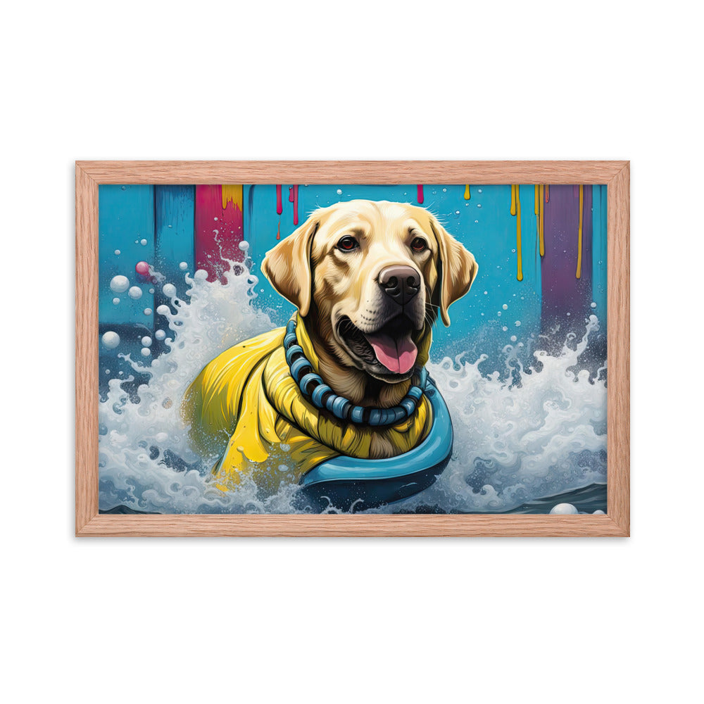 Framed poster-Labrador Retriever