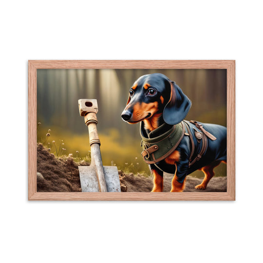 Dachshund- Framed poster v4