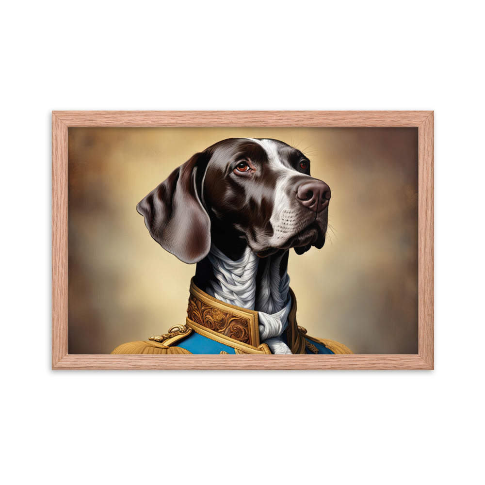 German Shorthaired Pointer- Framed poster v2