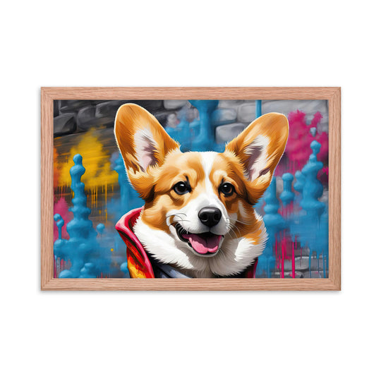 Pembroke Welsh Corgi- Framed poster v5