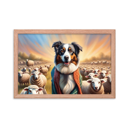 Australian Shepherd- Framed poster