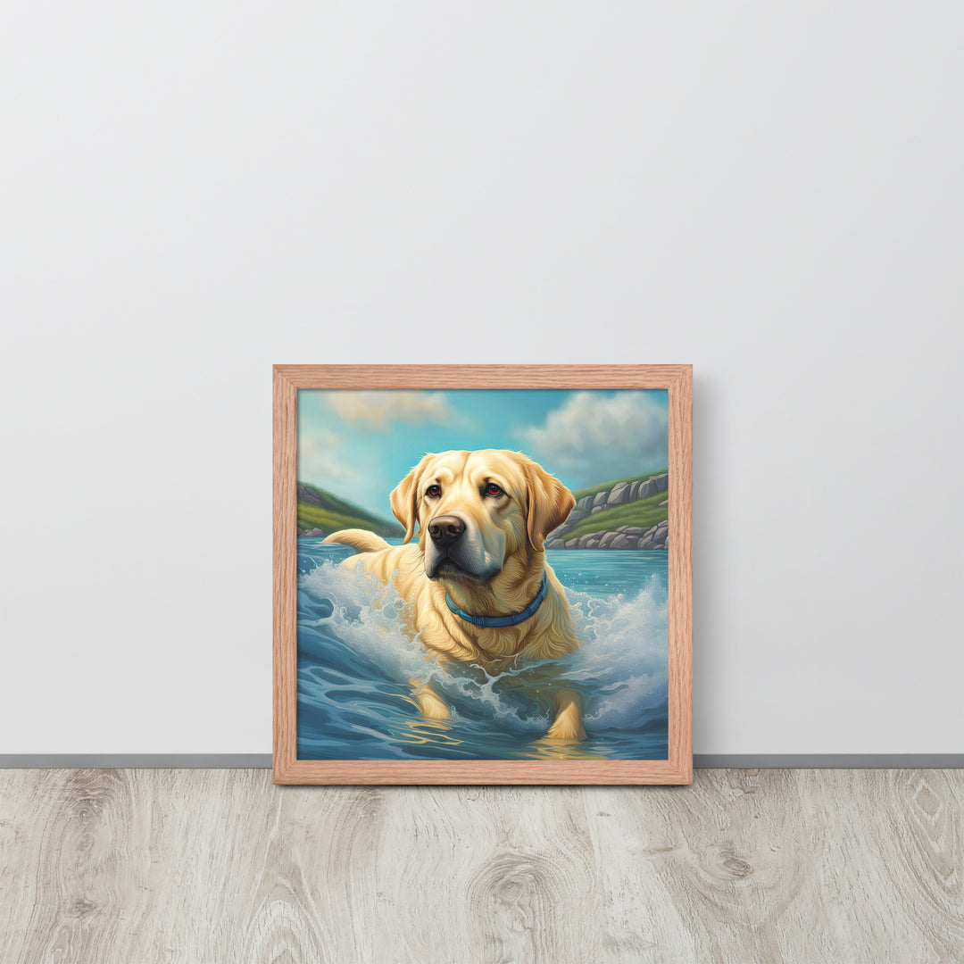 Framed poster-Labrador Retriever V2