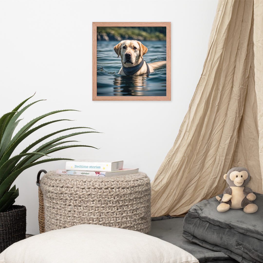 Framed poster-Labrador Retriever V3