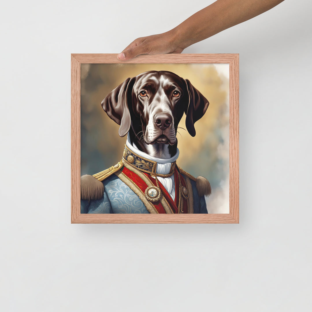 German Shorthaired Pointer- Framed poster v4