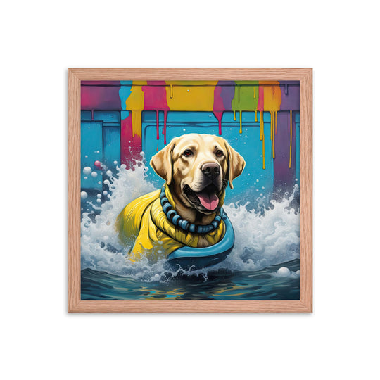 Framed poster-Labrador Retriever