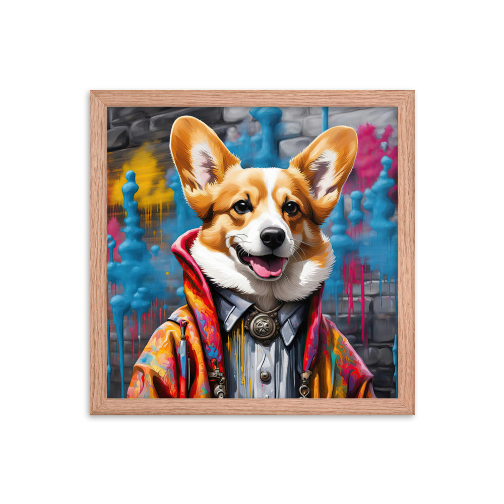 Pembroke Welsh Corgi- Framed poster v5