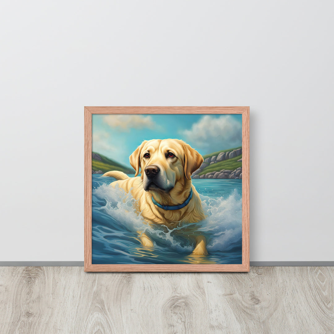 Framed poster-Labrador Retriever V2