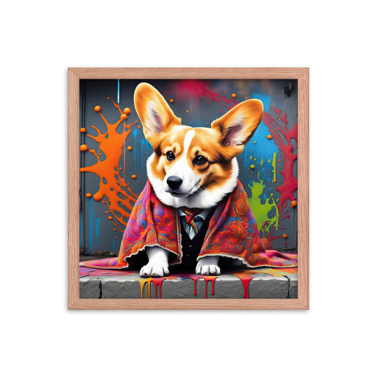 Pembroke Welsh Corgi- Framed poster v3