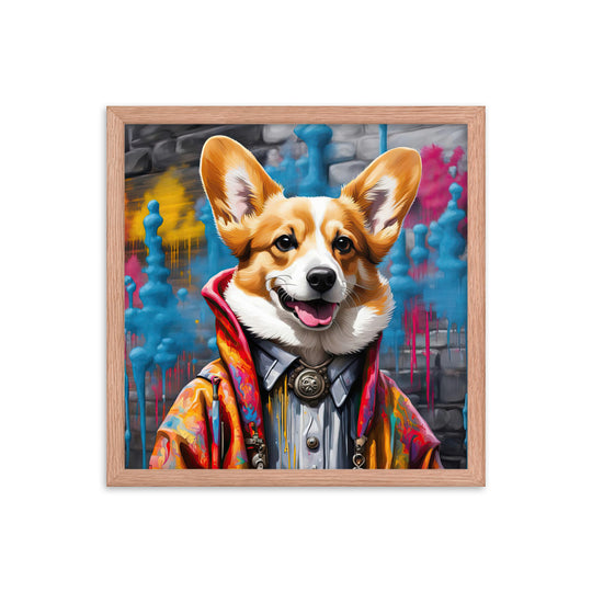 Pembroke Welsh Corgi- Framed poster v5