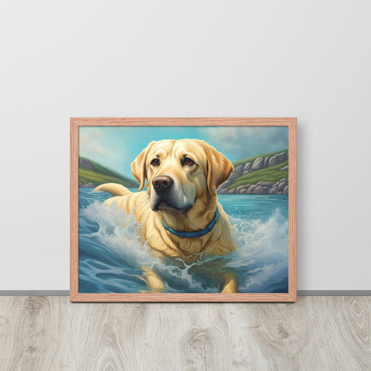 Framed poster-Labrador Retriever V2