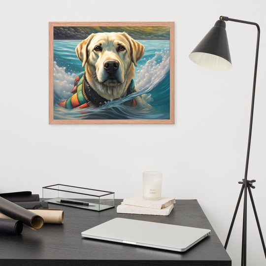 Framed poster-Labrador Retriever V4