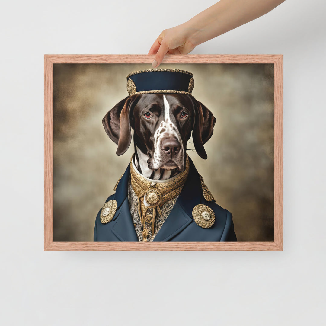 German Shorthaired Pointer- Framed poster v3