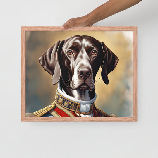 German Shorthaired Pointer- Framed poster v4