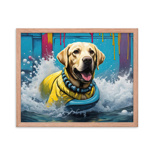 Framed poster-Labrador Retriever