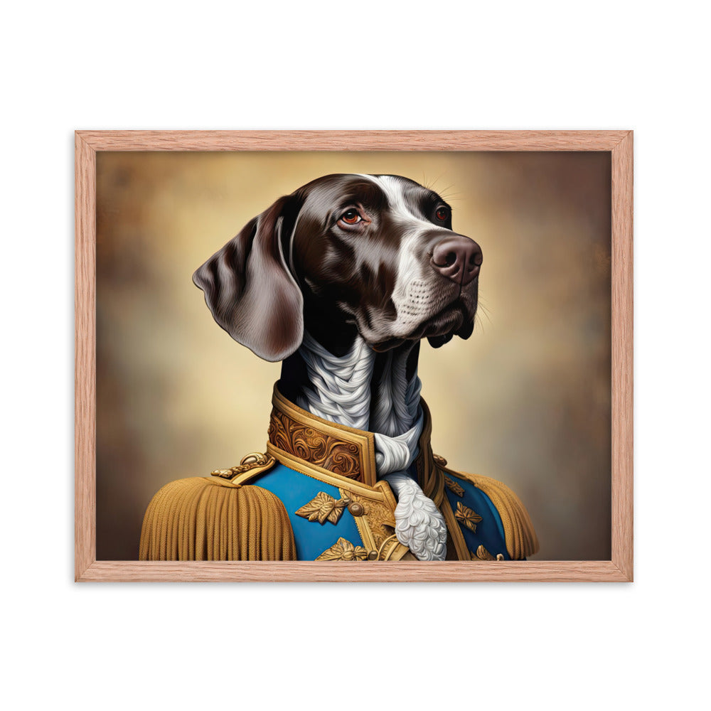 German Shorthaired Pointer- Framed poster v2