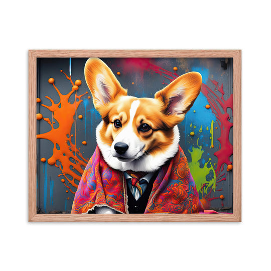 Pembroke Welsh Corgi- Framed poster v3