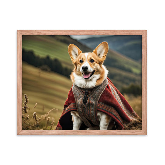 Pembroke Welsh Corgi- Framed poster v4