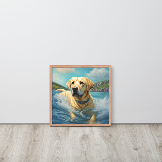 Framed poster-Labrador Retriever V2