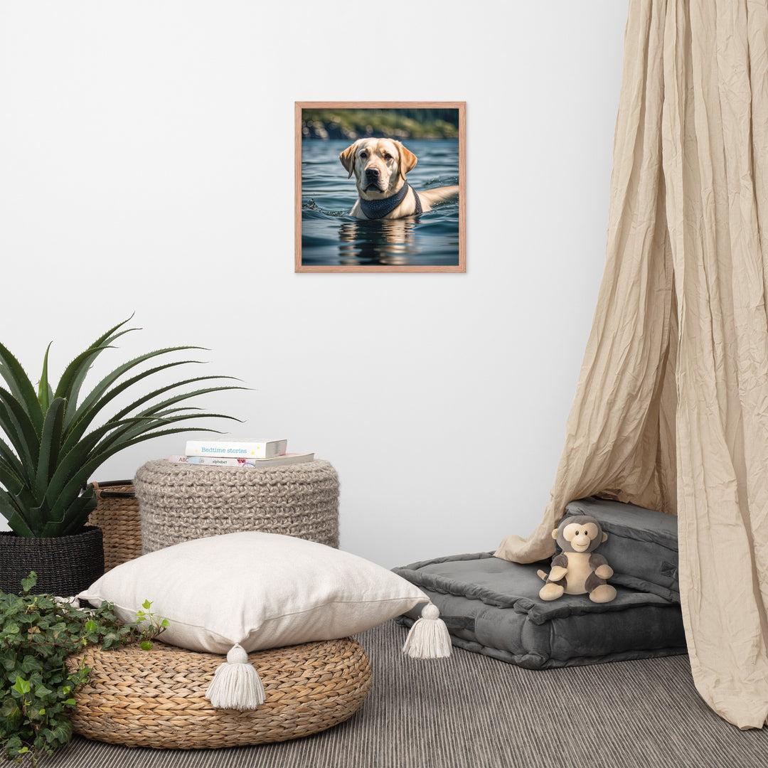 Framed poster-Labrador Retriever V3