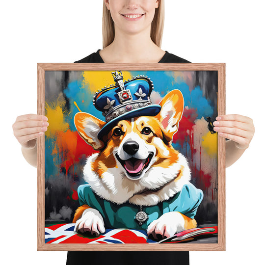 Pembroke Welsh Corgi- Framed poster v2