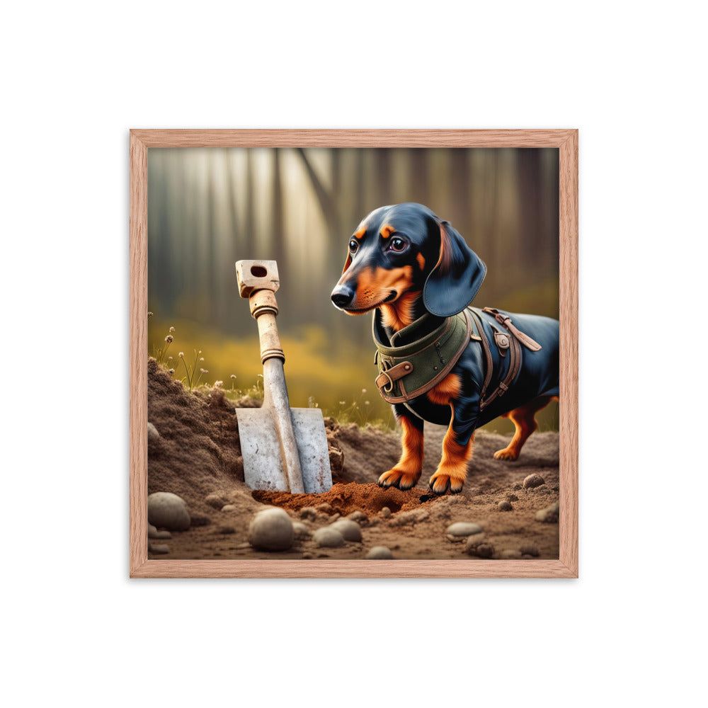 Dachshund- Framed poster v4