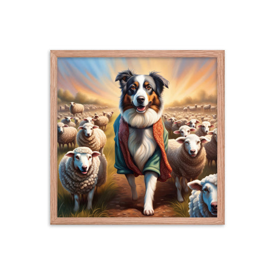 Australian Shepherd- Framed poster