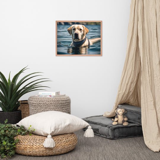 Framed poster-Labrador Retriever V3