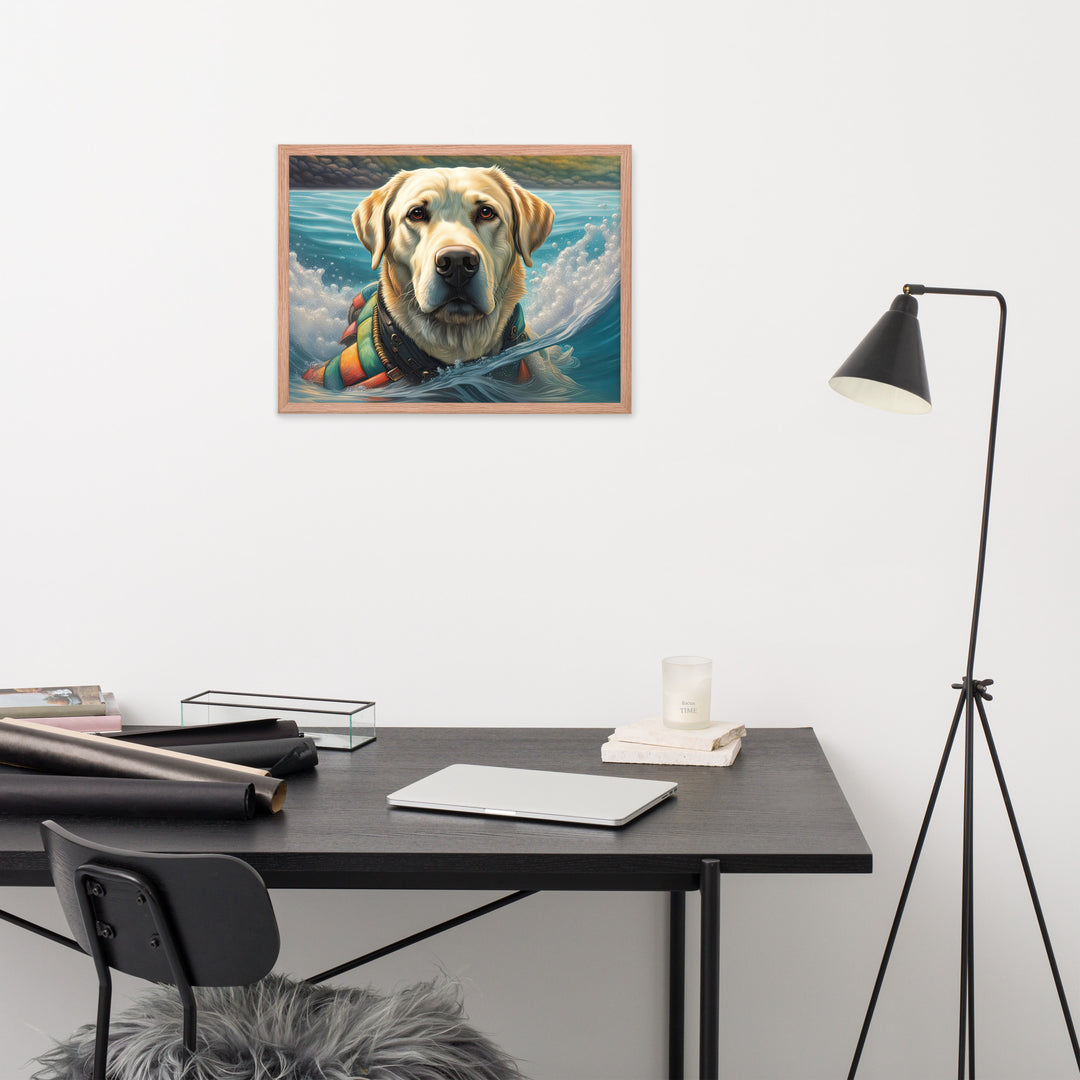 Framed poster-Labrador Retriever V4