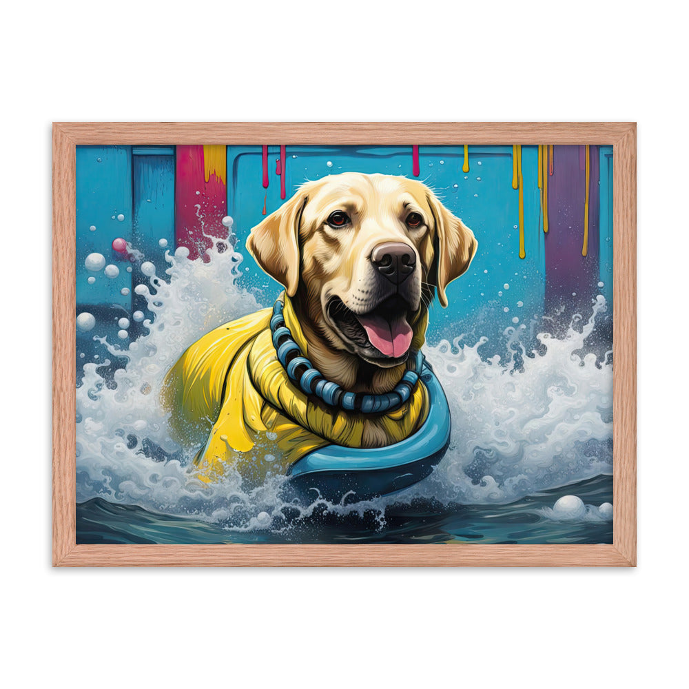 Framed poster-Labrador Retriever