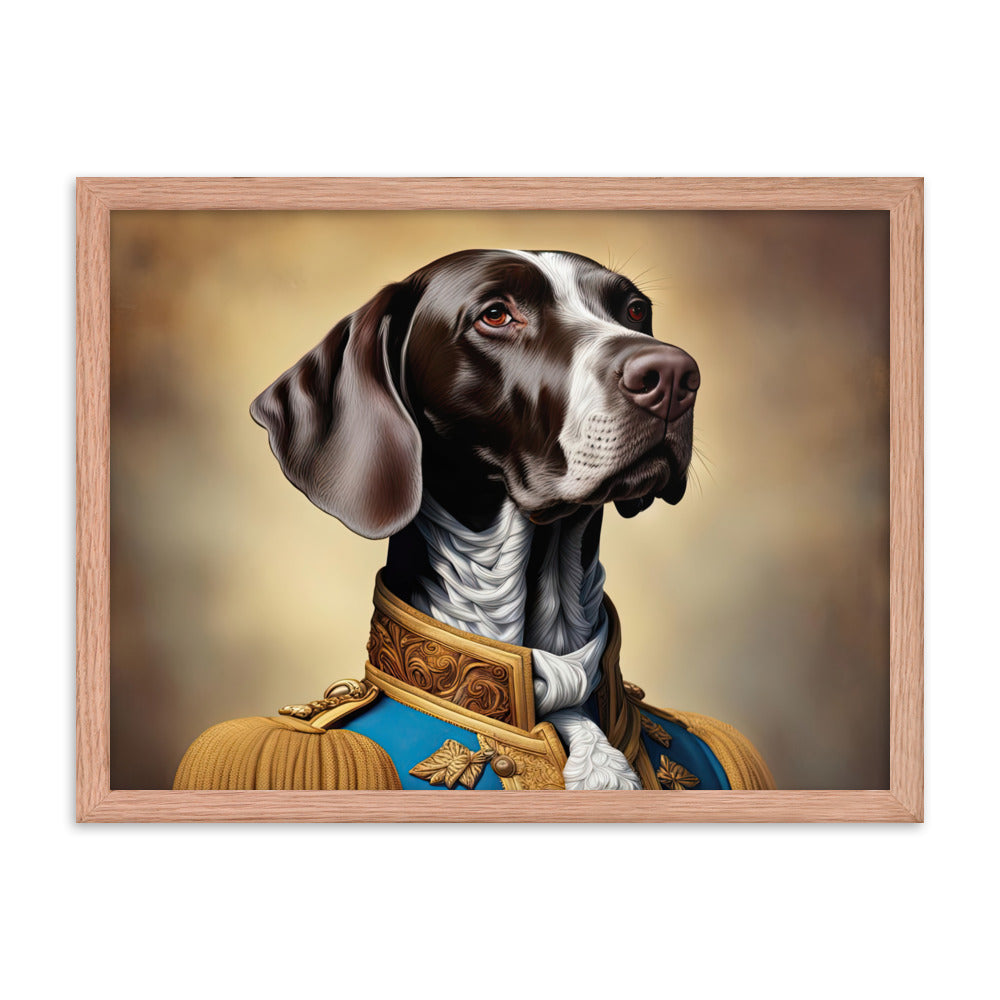 German Shorthaired Pointer- Framed poster v2