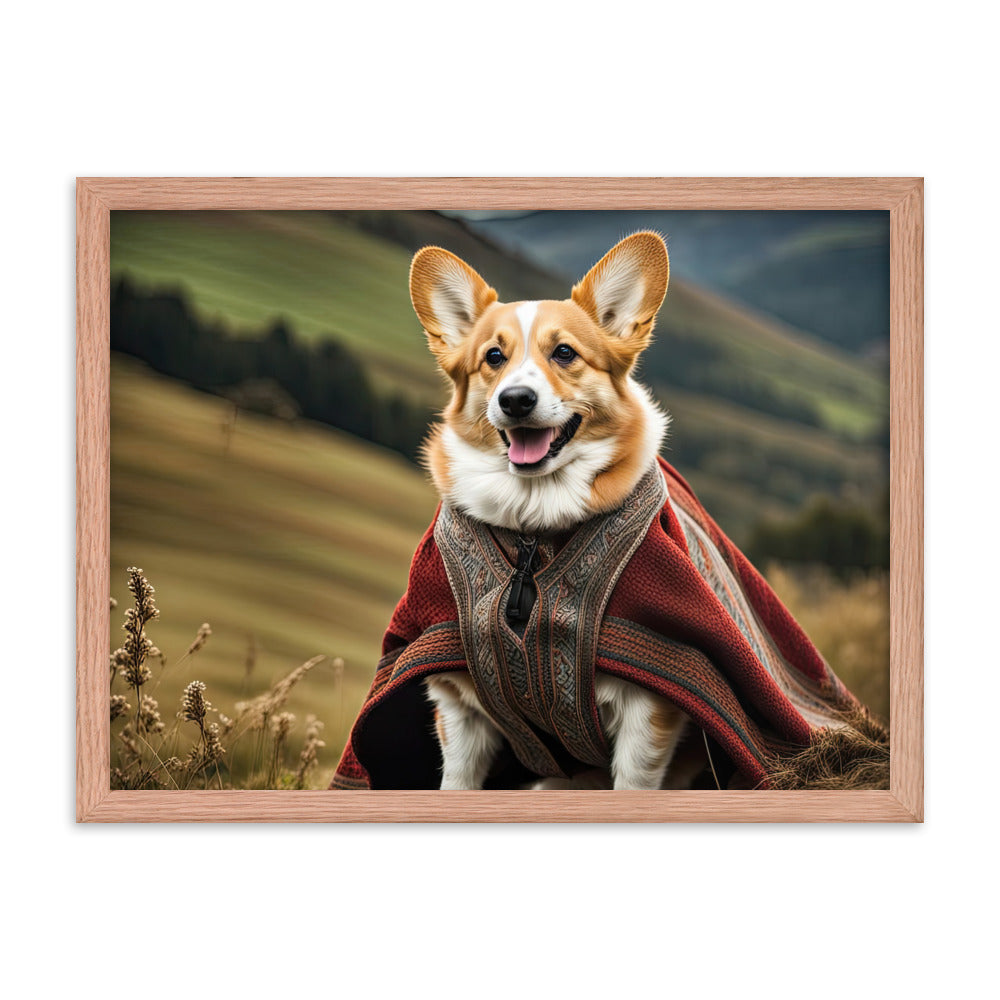 Pembroke Welsh Corgi- Framed poster v4