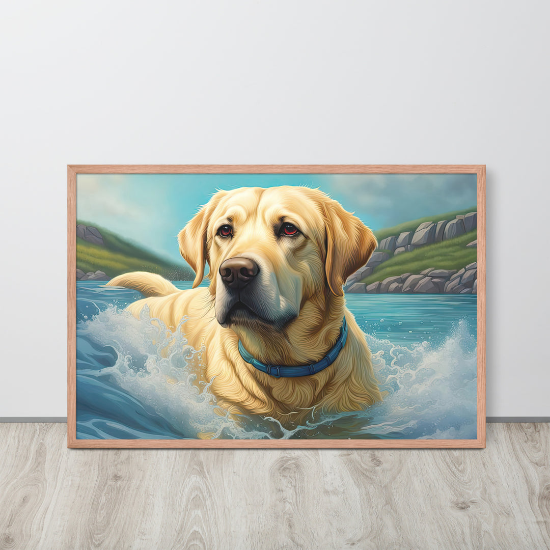 Framed poster-Labrador Retriever V2