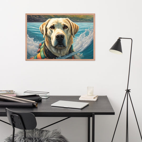 Framed poster-Labrador Retriever V4